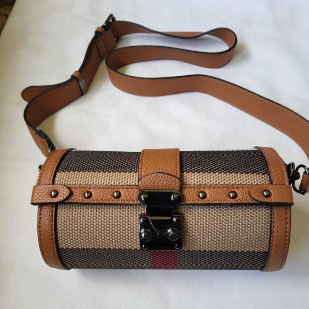 New Round Plaid Crossbody Bag